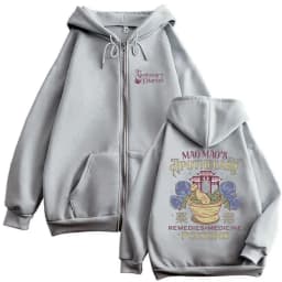 Anime The Apothecary Diaries Maomao Zipper Hoodie Men Women Casual Fleece Oversized Zip Up Sweatshirt Male Vintage Zip Up Jacket