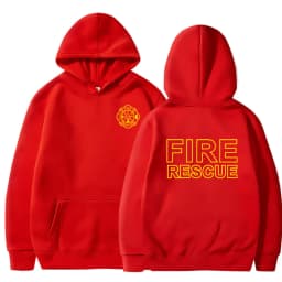 Fire Rescue Firefighter Hoodie Funny Fireman Sweatshirt Men Hoodies Pullover Hip Hop Streetwear