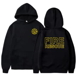 Fire Rescue Firefighter Hoodie Funny Fireman Sweatshirt Men Hoodies Pullover Hip Hop Streetwear