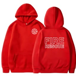 Fire Rescue Firefighter Hoodie Funny Fireman Sweatshirt Men Hoodies Pullover Hip Hop Streetwear