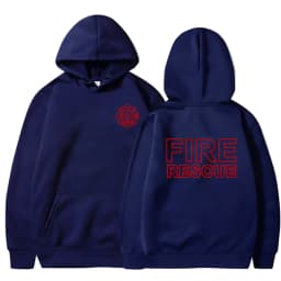 Fire Rescue Firefighter Hoodie Funny Fireman Sweatshirt Men Hoodies Pullover Hip Hop Streetwear