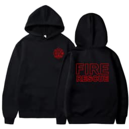 Fire Rescue Firefighter Hoodie Funny Fireman Sweatshirt Men Hoodies Pullover Hip Hop Streetwear