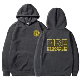 Fire Rescue Firefighter Hoodie Funny Fireman Sweatshirt Men Hoodies Pullover Hip Hop Streetwear