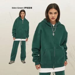 IEFB Men's Wear Male Hoodies Solid Color Winter Spring New Fashion Velvet Double Head Zippers Cardigan Loose Sweatshirt 9C9351