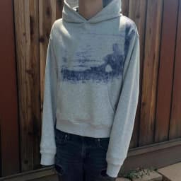 American Gray Gothic Retro pattern Printed Pullover Hoodie Y2k Men and Women Hip Hop Fashion Jogger Casual Oversized Sweatshirt