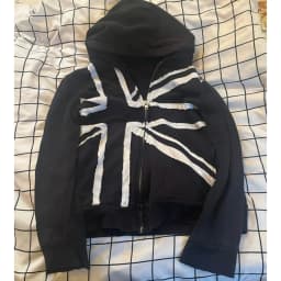 Men's Y2K Zip Up Hoodie Punk Graphic Patch Sweatshirt Gothic Streetwear Hip Hop Jacket