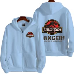 Jurassic Park Cartoon Anime Men Zipper Hoodie Spring Autumn Women Sweatshirt 2026 New Fashion Couple Jackets Clothes Tops