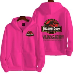 Jurassic Park Cartoon Anime Men Zipper Hoodie Spring Autumn Women Sweatshirt 2026 New Fashion Couple Jackets Clothes Tops