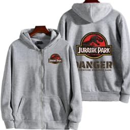 Jurassic Park Cartoon Anime Men Zipper Hoodie Spring Autumn Women Sweatshirt 2026 New Fashion Couple Jackets Clothes Tops