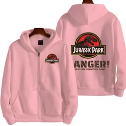 Jurassic Park Cartoon Anime Men Zipper Hoodie Spring Autumn Women Sweatshirt 2026 New Fashion Couple Jackets Clothes Tops
