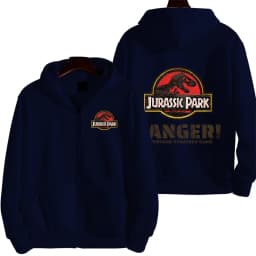 Jurassic Park Cartoon Anime Men Zipper Hoodie Spring Autumn Women Sweatshirt 2026 New Fashion Couple Jackets Clothes Tops