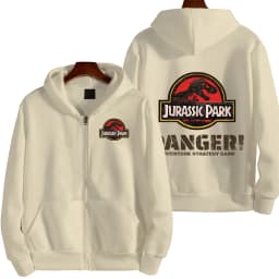 Jurassic Park Cartoon Anime Men Zipper Hoodie Spring Autumn Women Sweatshirt 2026 New Fashion Couple Jackets Clothes Tops