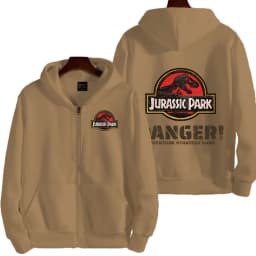 Jurassic Park Cartoon Anime Men Zipper Hoodie Spring Autumn Women Sweatshirt 2026 New Fashion Couple Jackets Clothes Tops