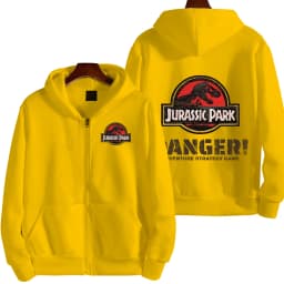 Jurassic Park Cartoon Anime Men Zipper Hoodie Spring Autumn Women Sweatshirt 2026 New Fashion Couple Jackets Clothes Tops