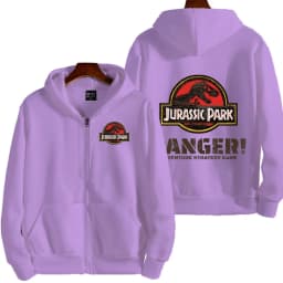 Jurassic Park Cartoon Anime Men Zipper Hoodie Spring Autumn Women Sweatshirt 2026 New Fashion Couple Jackets Clothes Tops