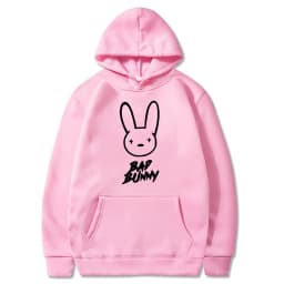 Funny Bad Bunny Hoodie Printed Kawaii Cartoon Harajuku Oversized Streetwear Sweatshirt Korean Style Long Sleeve Women Men Hoody