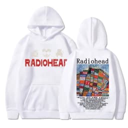 Radiohead Vintage Print Hoodie Men's Women Clothing Pullover Hip Hop Rock Band Hail To The Thief Music Album Hooded Sweatshirts