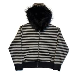 Rock Goth Hip Hop Retro Y2K Hooded sweatshirt Streetwear High street Fashion Clothes Stripe Classic Minimalist Casual Unique Top