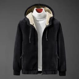Lamb wool hoodie men's lamb wool hooded hoody Cashmere sweatshirts plus velvet thick elderly large size winter clothing L-8xl