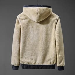 Lamb wool hoodie men's lamb wool hooded hoody Cashmere sweatshirts plus velvet thick elderly large size winter clothing L-8xl
