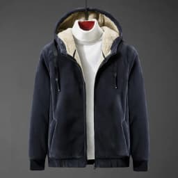 Lamb wool hoodie men's lamb wool hooded hoody Cashmere sweatshirts plus velvet thick elderly large size winter clothing L-8xl