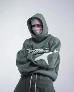 Retro Gothic Men Hoodie New American High Street TrendY2k Harajuku Men Loose and Casual Sweatshirt