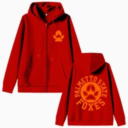 All for The Game The Foxhole Court Palmetto State Foxes Logo Graphic Zipper Hoodie Josten Print Coat Men Fashion Zip Up Hoodies