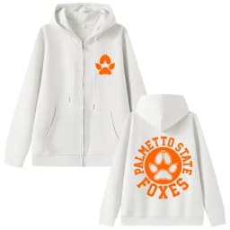 All for The Game The Foxhole Court Palmetto State Foxes Logo Graphic Zipper Hoodie Josten Print Coat Men Fashion Zip Up Hoodies