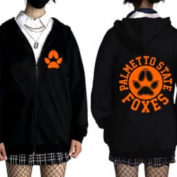 All for The Game The Foxhole Court Palmetto State Foxes Logo Graphic Zipper Hoodie Josten Print Coat Men Fashion Zip Up Hoodies