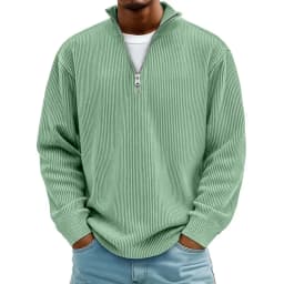 2026 Autumn Winter Half Zipper Sweatshir Men Solid Loose Casual Hoodie Stand Collar Long Sleeve Warm Sportswear Male Streetwear