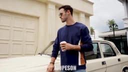 AIOPESON Mens Patckwork Cotton-blend Crew Neck Sweatshirts Fashion Casual Sport Round Neck Pullover Sweatshirt for Men
