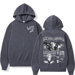 Anime Jojo Bizarre Adventure Hoodies Killer Queen Graphic Men Women Casual Sweatshirts Oversized Long Sleeves Fleece Pullovers