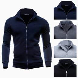 MRMT 2026 Brand New Men's No Hoodies Sweatshirts Zipper Stand Collar Men Sweatshirts For Male No Hooded Sweatshirt Man Pullover