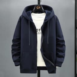 Plus Size 10XL 12XL Hoodies Men's Autumn Winter Fleece Long Sleeve Sweatshirts Loose Casual Sports Cardigans Zipper Hooded Coats