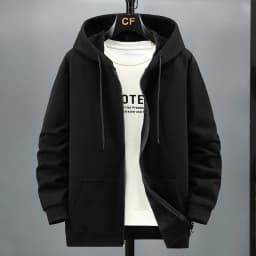 Plus Size 10XL 12XL Hoodies Men's Autumn Winter Fleece Long Sleeve Sweatshirts Loose Casual Sports Cardigans Zipper Hooded Coats