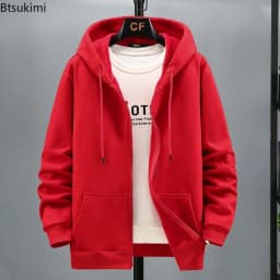 Plus Size 10XL 12XL Hoodies Men's Autumn Winter Fleece Long Sleeve Sweatshirts Loose Casual Sports Cardigans Zipper Hooded Coats