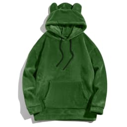 Men's Fleece Sweatshirt Coats Autumn Winter Soft Fluffy Velvet Warm Front Pocket Pullover Hoody Harajuku Coats LXDZ-JL-KJ-W07