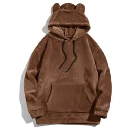 Men's Fleece Sweatshirt Coats Autumn Winter Soft Fluffy Velvet Warm Front Pocket Pullover Hoody Harajuku Coats LXDZ-JL-KJ-W07
