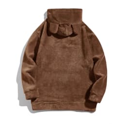 Men's Fleece Sweatshirt Coats Autumn Winter Soft Fluffy Velvet Warm Front Pocket Pullover Hoody Harajuku Coats LXDZ-JL-KJ-W07