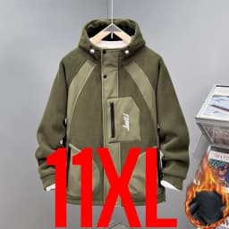 Extra Big Size 13XL Men Hoodie Hooded Zip Up Polar Fleece Jacket Male Winter Autumn Plus Large Clothes Warm 4xl 5xl 6xl 7xl 8xl