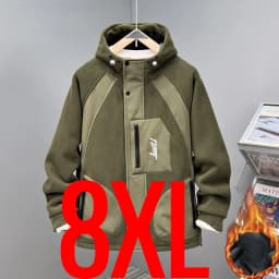 Extra Big Size 13XL Men Hoodie Hooded Zip Up Polar Fleece Jacket Male Winter Autumn Plus Large Clothes Warm 4xl 5xl 6xl 7xl 8xl