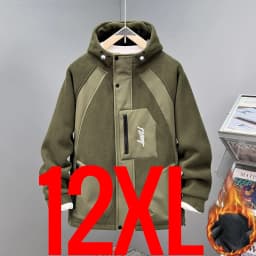 Extra Big Size 13XL Men Hoodie Hooded Zip Up Polar Fleece Jacket Male Winter Autumn Plus Large Clothes Warm 4xl 5xl 6xl 7xl 8xl