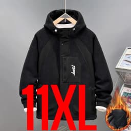 Extra Big Size 13XL Men Hoodie Hooded Zip Up Polar Fleece Jacket Male Winter Autumn Plus Large Clothes Warm 4xl 5xl 6xl 7xl 8xl