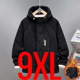 Extra Big Size 13XL Men Hoodie Hooded Zip Up Polar Fleece Jacket Male Winter Autumn Plus Large Clothes Warm 4xl 5xl 6xl 7xl 8xl