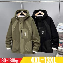 Extra Big Size 13XL Men Hoodie Hooded Zip Up Polar Fleece Jacket Male Winter Autumn Plus Large Clothes Warm 4xl 5xl 6xl 7xl 8xl