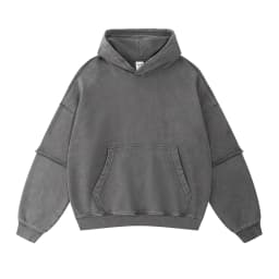 ZODF New Autumn Men's Washed Heavy Weight Cotton Hoodies Unisex Retro Fake 2 Peice 430gsm Loose Edge Hooded Pullovers HY1082