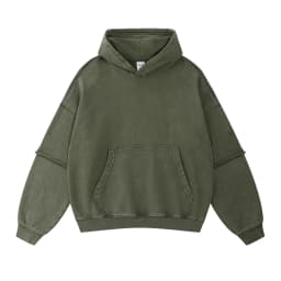 ZODF New Autumn Men's Washed Heavy Weight Cotton Hoodies Unisex Retro Fake 2 Peice 430gsm Loose Edge Hooded Pullovers HY1082