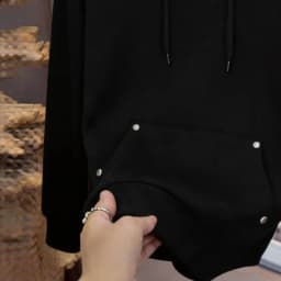 2026 Autumn New Light Luxury Men's Clothing Over Size Trendy Men's Hooded Collar Tops Long Sleeve Loose Handsome Stylish Hoodies