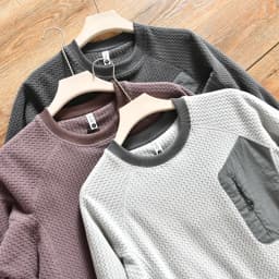 Outdoor Men's Fleece Sweatshirt round Neck Casual Sportswear Polyester Fabric Zipper Pocket Warmth Youth Fashion Autumn Winter