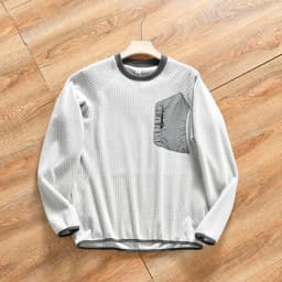 Outdoor Men's Fleece Sweatshirt round Neck Casual Sportswear Polyester Fabric Zipper Pocket Warmth Youth Fashion Autumn Winter